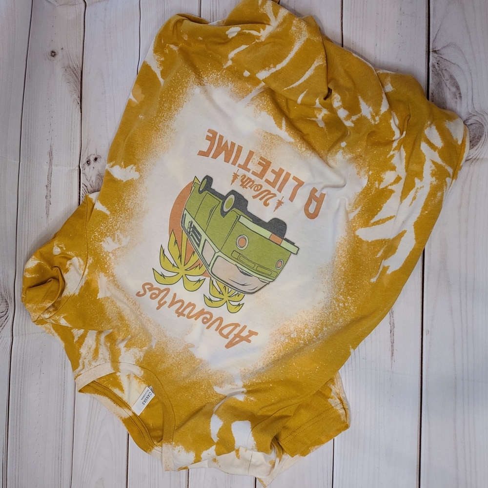 Adventures! Sublimation bleached shirt